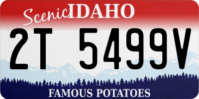 ID license plate 2T5499V