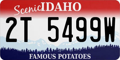 ID license plate 2T5499W