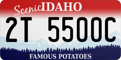 ID license plate 2T5500C