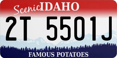 ID license plate 2T5501J
