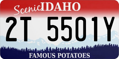 ID license plate 2T5501Y