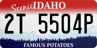 ID license plate 2T5504P