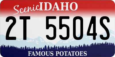 ID license plate 2T5504S