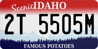 ID license plate 2T5505M