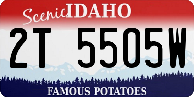 ID license plate 2T5505W