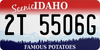 ID license plate 2T5506G