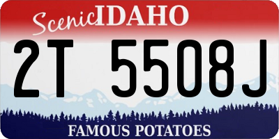 ID license plate 2T5508J