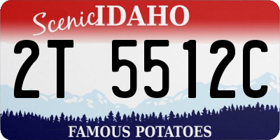 ID license plate 2T5512C