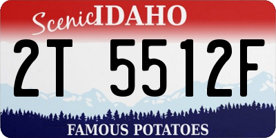 ID license plate 2T5512F