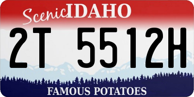 ID license plate 2T5512H