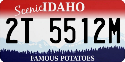 ID license plate 2T5512M
