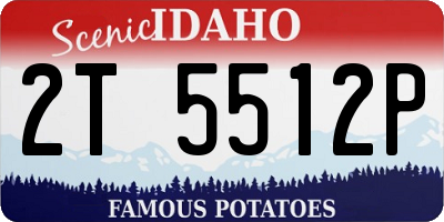 ID license plate 2T5512P