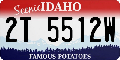 ID license plate 2T5512W