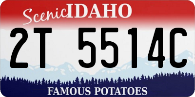 ID license plate 2T5514C