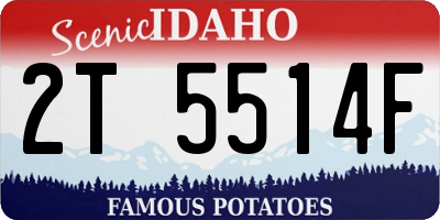 ID license plate 2T5514F