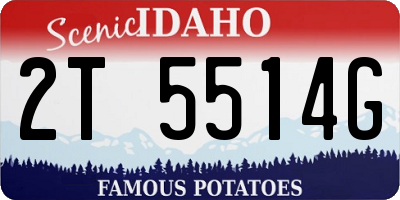 ID license plate 2T5514G
