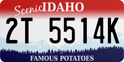 ID license plate 2T5514K
