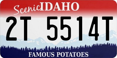 ID license plate 2T5514T