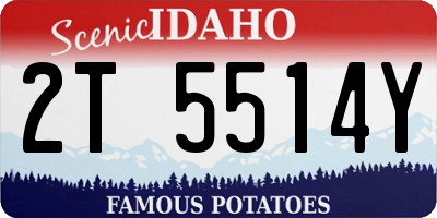 ID license plate 2T5514Y