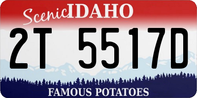 ID license plate 2T5517D