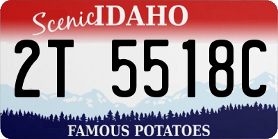 ID license plate 2T5518C