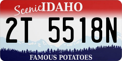 ID license plate 2T5518N