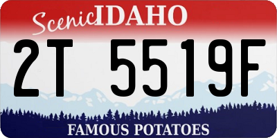ID license plate 2T5519F