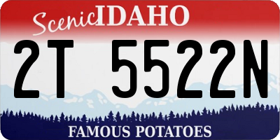 ID license plate 2T5522N