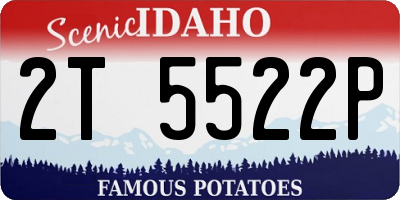 ID license plate 2T5522P