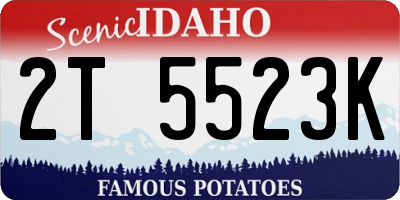 ID license plate 2T5523K