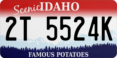 ID license plate 2T5524K