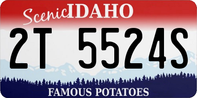 ID license plate 2T5524S