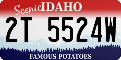 ID license plate 2T5524W