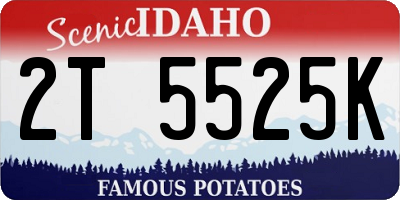 ID license plate 2T5525K