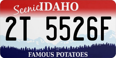 ID license plate 2T5526F