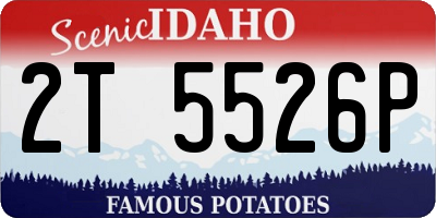 ID license plate 2T5526P