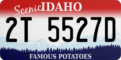 ID license plate 2T5527D