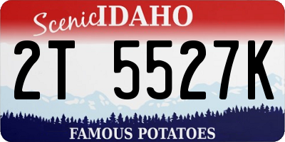 ID license plate 2T5527K
