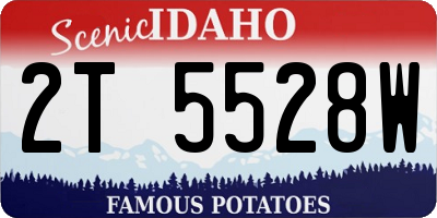 ID license plate 2T5528W