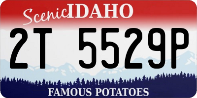 ID license plate 2T5529P