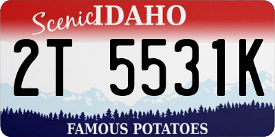 ID license plate 2T5531K