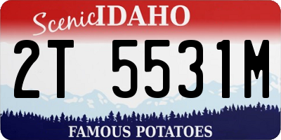 ID license plate 2T5531M