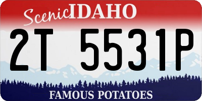 ID license plate 2T5531P