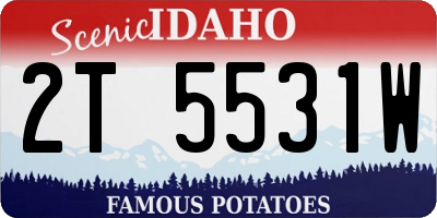 ID license plate 2T5531W