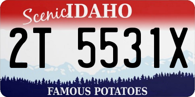 ID license plate 2T5531X