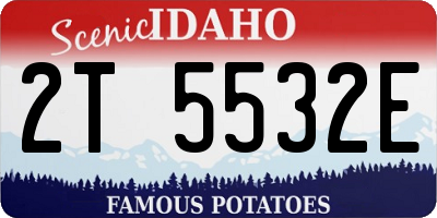 ID license plate 2T5532E