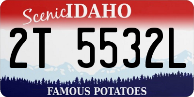 ID license plate 2T5532L