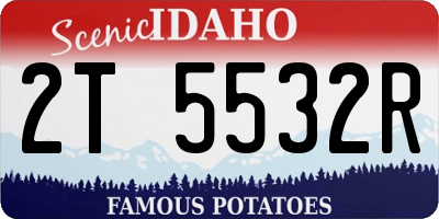 ID license plate 2T5532R
