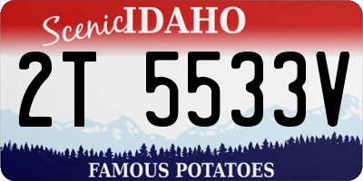 ID license plate 2T5533V
