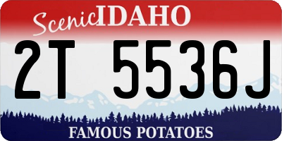 ID license plate 2T5536J
